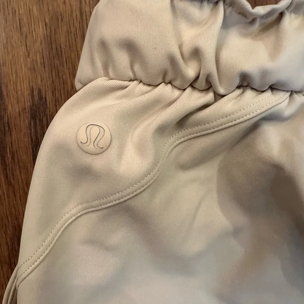 Lululemon Athletica Cream Track Pants High-Waisted Relaxed Fit